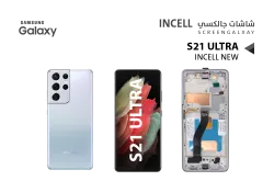 ASA شاشات جالكسي S21 ULTRA ( incell New ) فضي مع العضمة يدعم القلم - منتج عالي الجودة من مجموعة السيفي