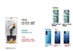 ASA شاشات (incell)شامل HOT 10 PLAY - X688B / HOT 11 PLAY - X688C / ITEL P37 PRO - P681L - منتج عالي الجودة من مجموعة السيفي