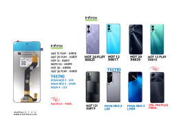 ASA شاشات (incell) شامل HOT 12 PLAY - X6816 / HOT 12 - X6817 / NOTE 12i - X6819 / POVA 4 - LG7 - منتج عالي الجودة من مجموعة السيفي