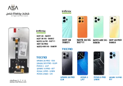 ASA شاشات وكالة ( T ) شامل HOT30 - X6831 / NOTE30 - X6833 / NOTE30 5G - X6711 / SPARK10 PRO - KI7 - منتج عالي الجودة من مجموعة السيفي