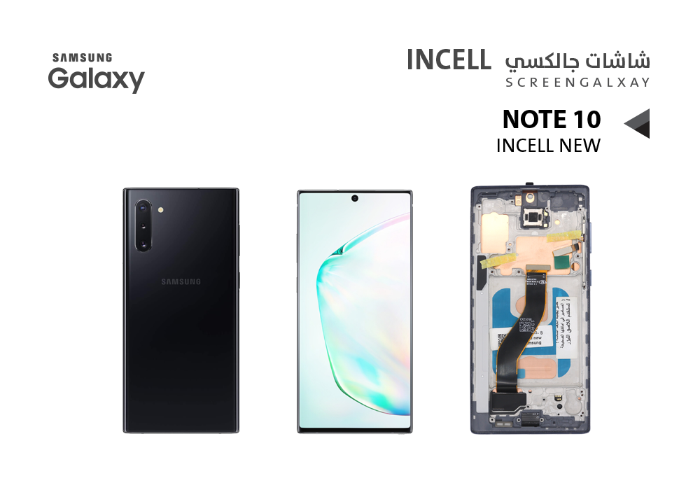 ASA - شاشات جالكسي NOTE10 ( incell New ) اسود مع العضمة يدعم القلم